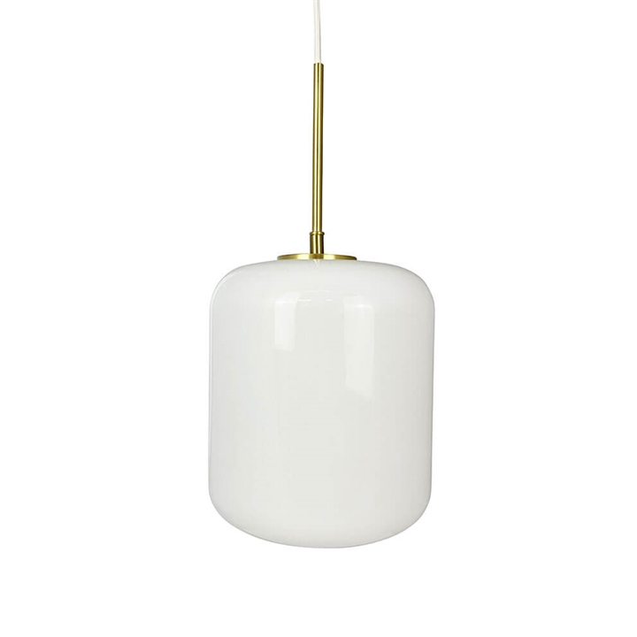 Silvia D20 Pendelleuchte, Opal/Messing